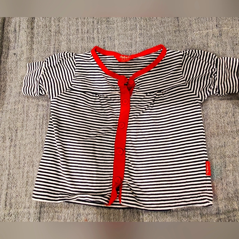 Rhubarb Kids Frenchy Button Front Top